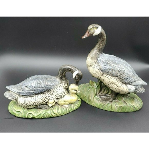 Atlantic Mold Mallard Ducks Hand Painted Pair of Two Vintage A435 A436 - Picture 1 of 12